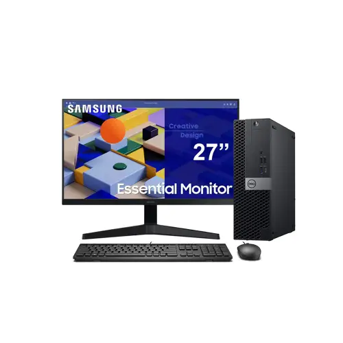 Dell 7050 sff Computer Set - intel core i5 6600 - 16GB DDR4 - SSD 256GB - NEW Samsung 27" IPS FHD - Windows 10 Pro - Refurbished Grade A+