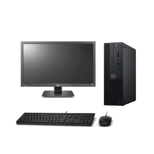 Set PC DELL Optiplex 3060 sff intel Core i5 8500 32GB DDR4 256GB SSD NVMe Windows 11 Pro with Dell IPS screen 24" Refurbished Grade A