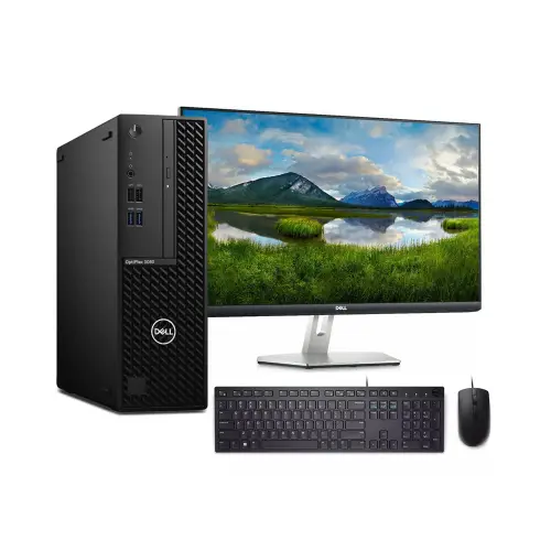 PC set DELL Optiplex 3080 sff i5 10400T with new screen  DELL S2721HN IPS 27"