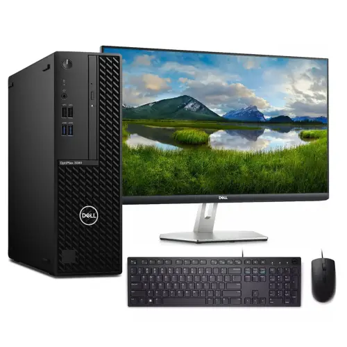 PC set DELL Optiplex 3080 sff i5 10400T with new screen  DELL S2721HN IPS 27"