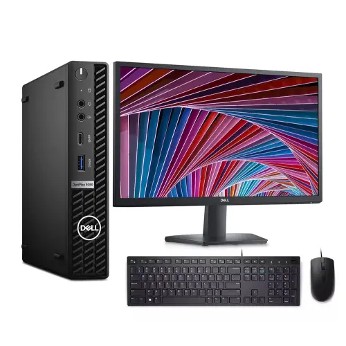 Set pc refurbished DELL Optiplex 5080 MFF desktop pc i5 10500T with new Dell 24 Monitor - SE2422H 24"