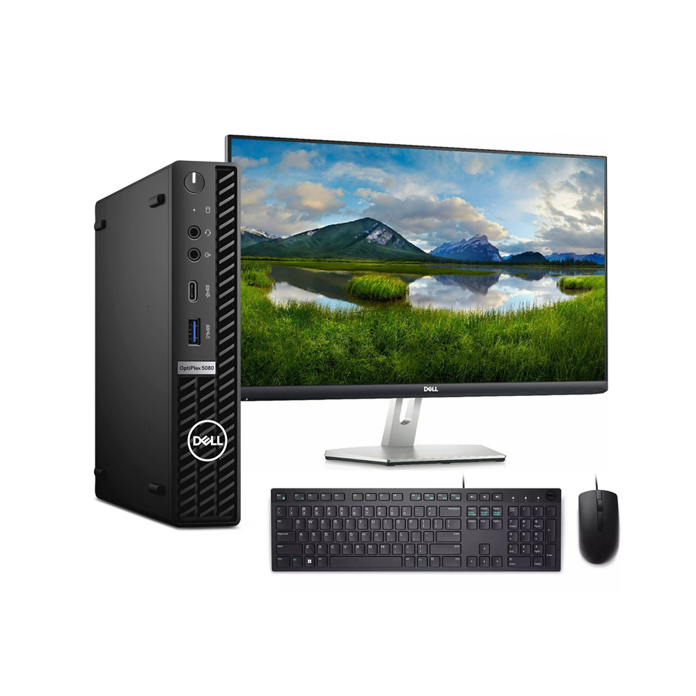 Σετ υπολογιστή refurbished DELL Optiplex 5080 MFF Grade A+ με καινούργια DELL S2721HN IPS 27"