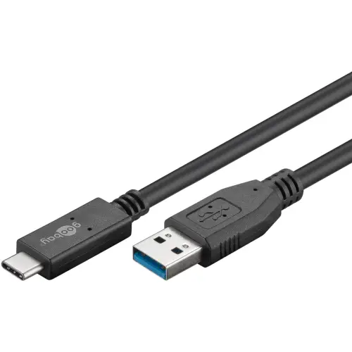 USB-C  cable USB 3.2 Gen 2, 3 A, 0.5 m goobay 41073