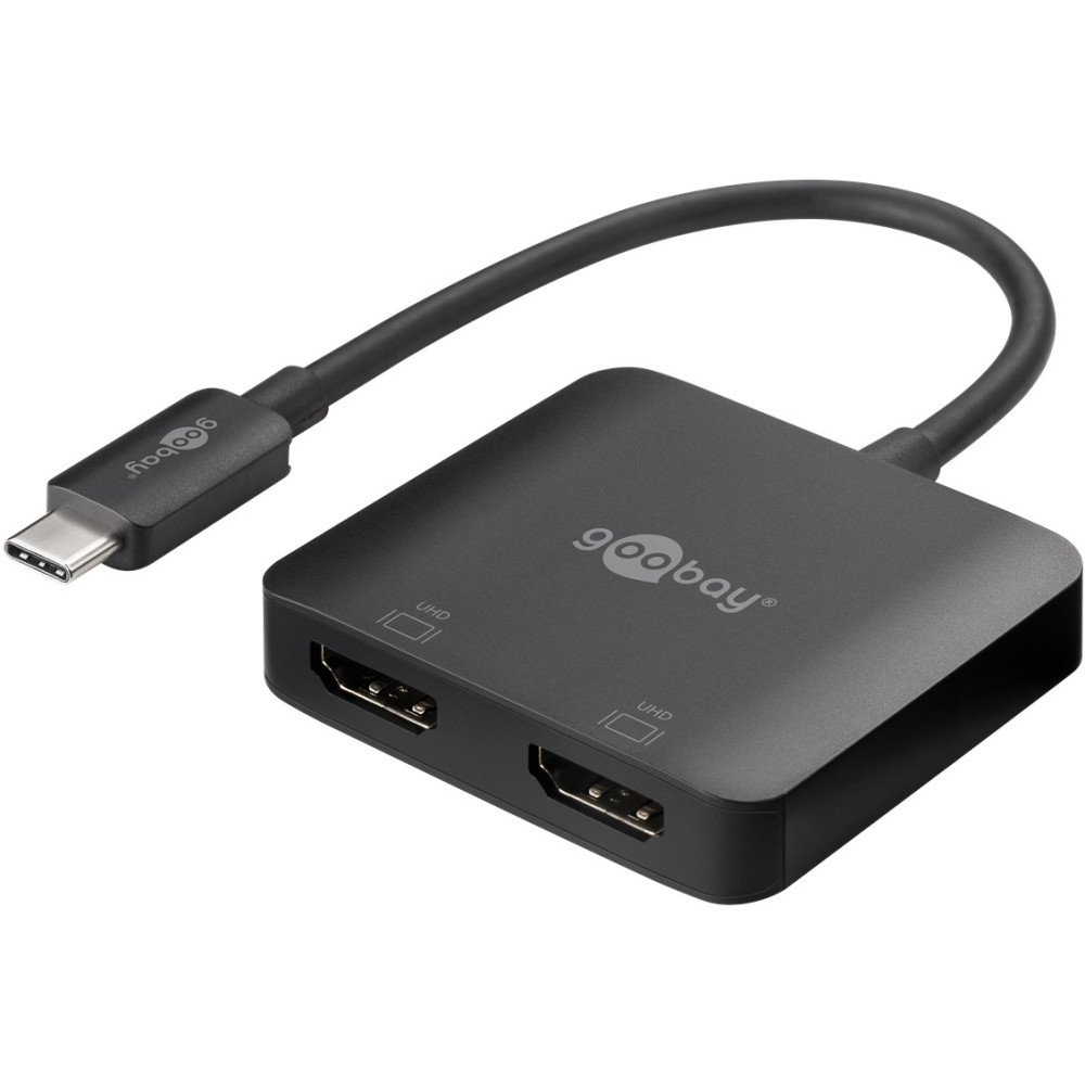 Goobay 60173 USB C μετατροπέας σε 2x HDMI (2x 4K @ 60 Hz)