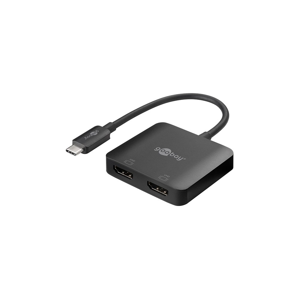 Goobay 60173 USB C μετατροπέας σε 2x HDMI (2x 4K @ 60 Hz)