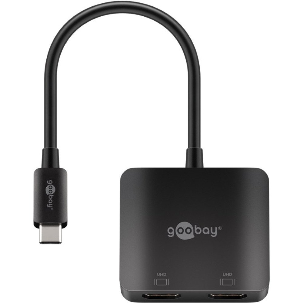 Goobay 60173 USB C μετατροπέας σε 2x HDMI (2x 4K @ 60 Hz)