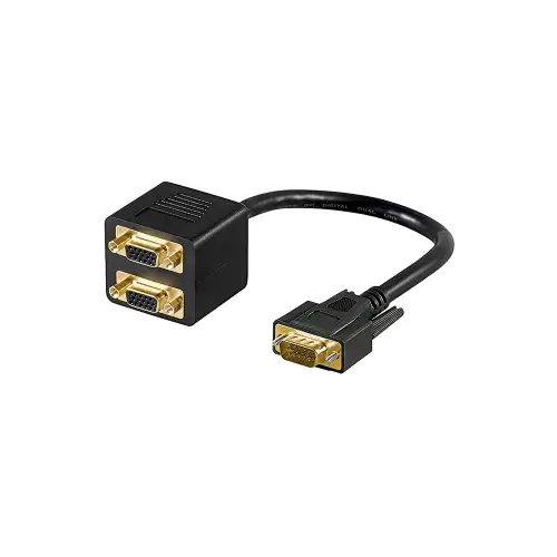 Goobay 93263 VGA Adapter Cable, one vga to 2 vga gold-plated