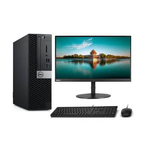 Σετ υπολογιστή PC DELL Optiplex 5060 sff intel Core i5 8400 16GB DDR4 256GB SSD Nvme Windows 11 Pro with Lenovo IPS screen 23" Refurbished Grade A+