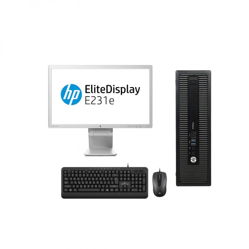 Υπολογιστής Hp prodesk 600 G2 SFF (Intel core i3 6320/8GB/256GB SSD/windows 10 Pro/Refurbished Grade A) με Oθόνη υπολογιστή HP EliteDisplay E231e 23-in IPS LED