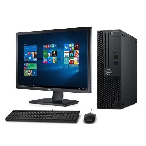 Set PC DELL Optiplex 3070 sff  i5 9500T 16GB DDR4 256GB NVME SSD Windows 11 Pro grade a+ with monitor Dell UltraSharp U2412M IPS 24"