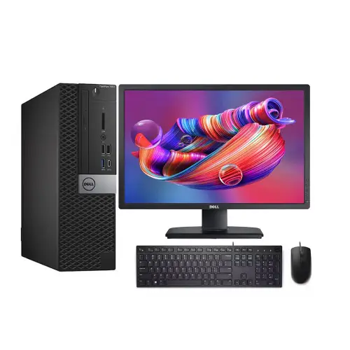 Refurbished pc Dell Optiplex 7050 sff | Dell UltraSharp U2412M IPS Monitor